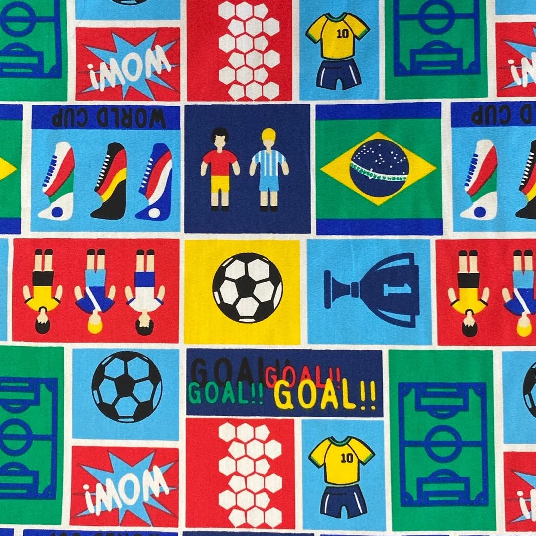 100% Cotton - World Cup Football - £6.00 Per Metre - Sold By The Half Metre