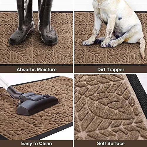 2 Pack Amagabeli Outside Shoe Mat Rubber Doormat for Front Door 18"x 30" ET220