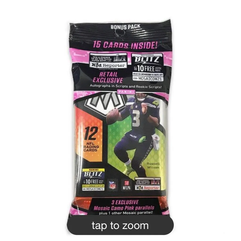 2021 NFL Panini Mosaic Pink Cello Pack