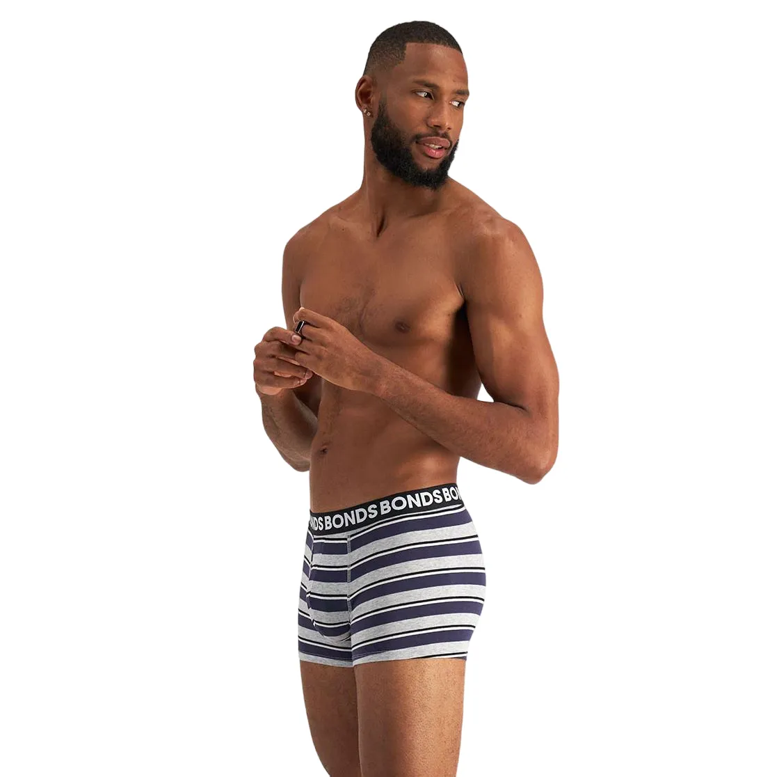 3 x Bonds Mens Everyday Trunks Underwear Black / Navy / Grey Undies