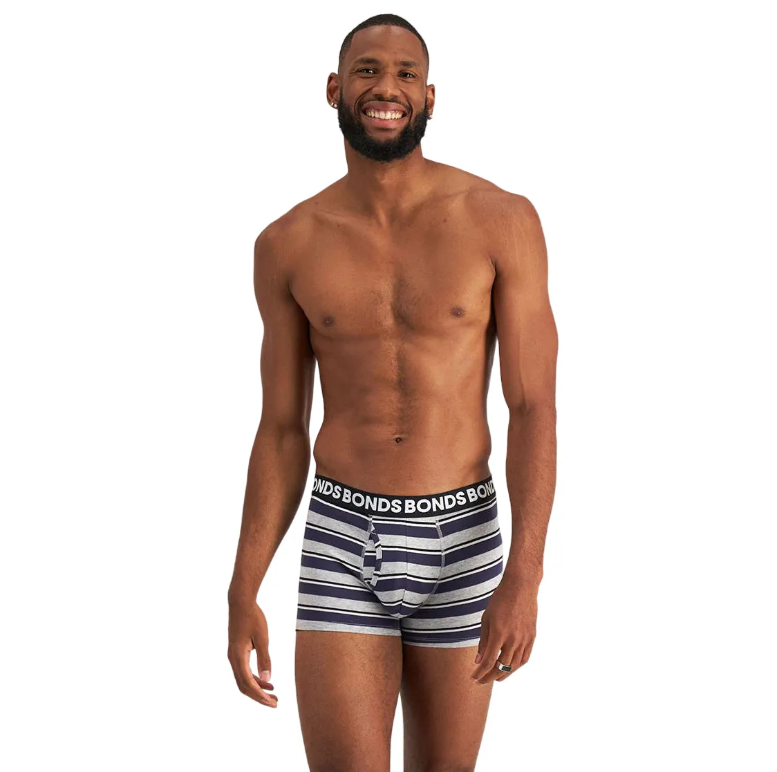 3 x Bonds Mens Everyday Trunks Underwear Black / Navy / Grey Undies