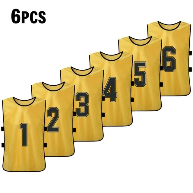 6/12 PCS Adults Soccer Pinnies Quick Drying Football Team Jerseys