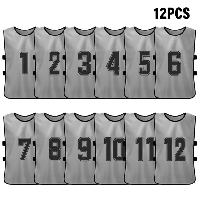 6/12 PCS Adults Soccer Pinnies Quick Drying Football Team Jerseys