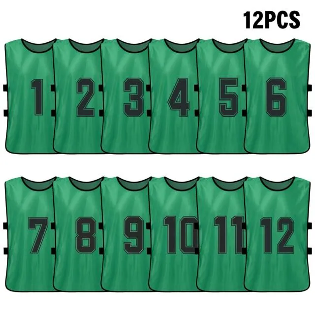 6/12 PCS Adults Soccer Pinnies Quick Drying Football Team Jerseys