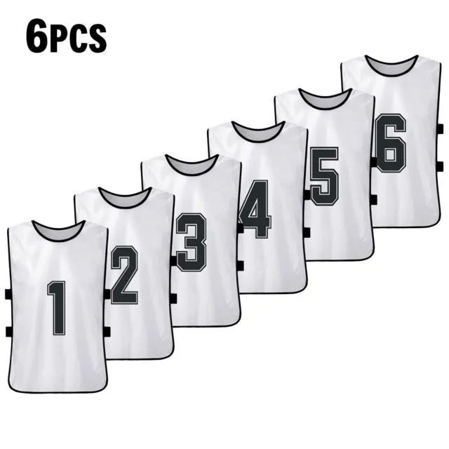 6/12 PCS Adults Soccer Pinnies Quick Drying Football Team Jerseys