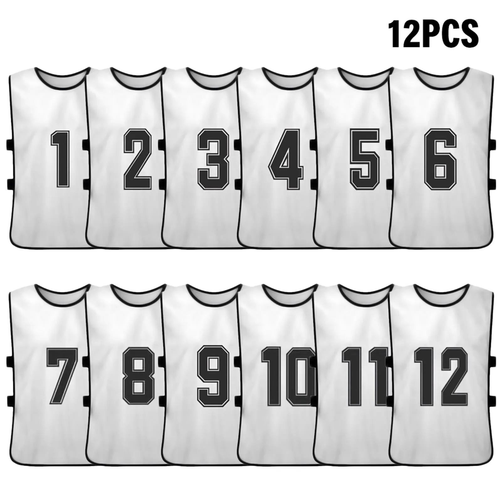 6/12 PCS Adults Soccer Pinnies Quick Drying Football Team Jerseys