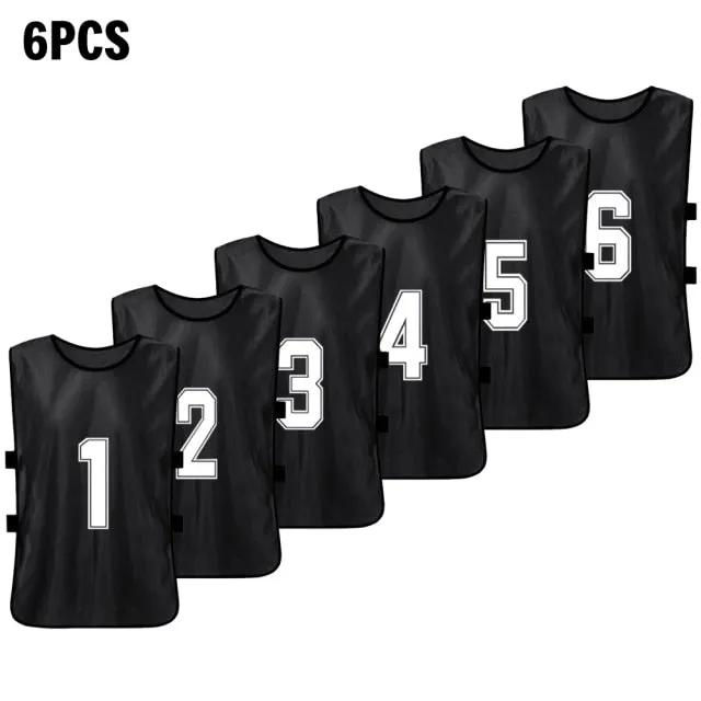 6/12 PCS Adults Soccer Pinnies Quick Drying Football Team Jerseys