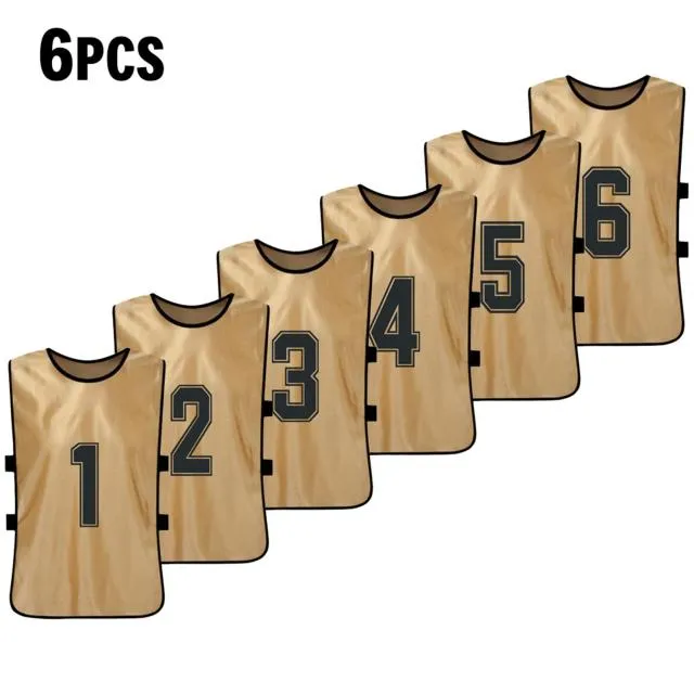 6/12 PCS Adults Soccer Pinnies Quick Drying Football Team Jerseys