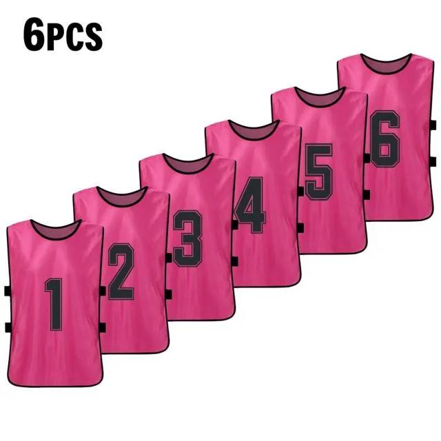 6/12 PCS Adults Soccer Pinnies Quick Drying Football Team Jerseys