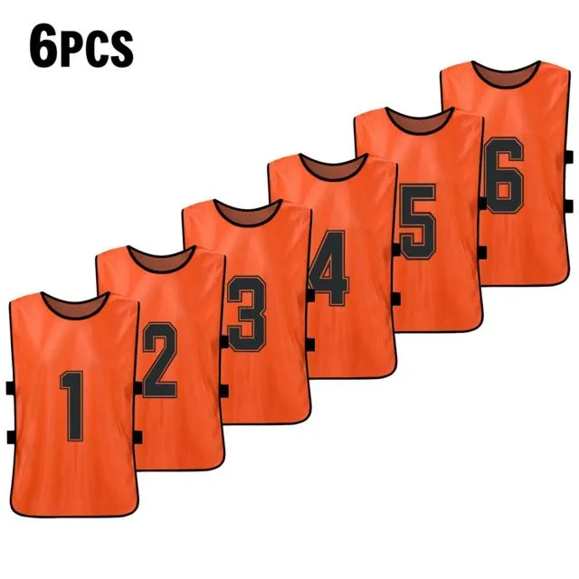 6/12 PCS Adults Soccer Pinnies Quick Drying Football Team Jerseys