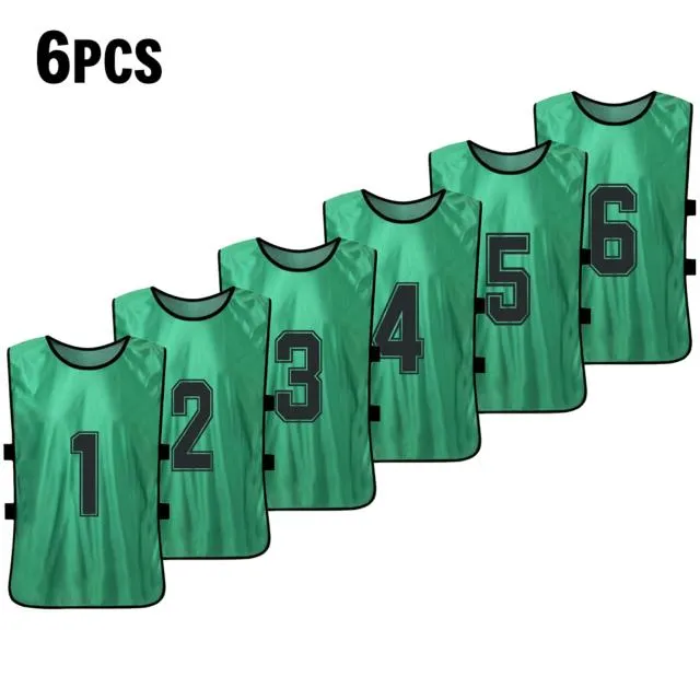 6/12 PCS Adults Soccer Pinnies Quick Drying Football Team Jerseys