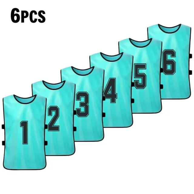 6/12 PCS Adults Soccer Pinnies Quick Drying Football Team Jerseys