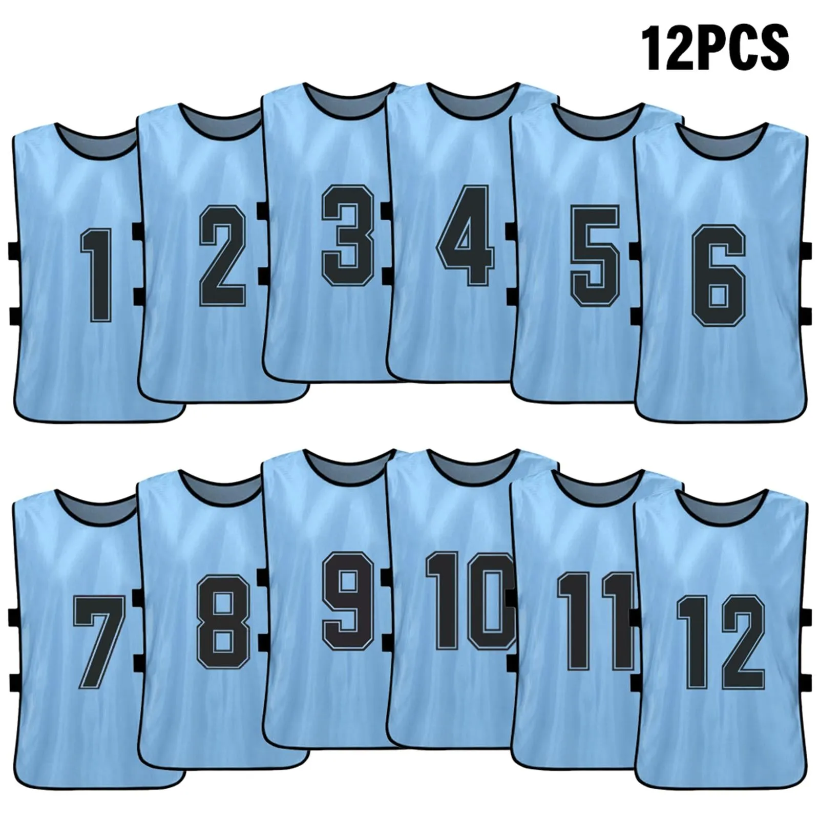 6/12 PCS Adults Soccer Pinnies Quick Drying Football Team Jerseys