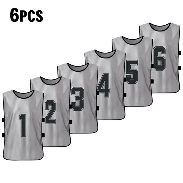 6/12 PCS Adults Soccer Pinnies Quick Drying Football Team Jerseys