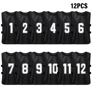 6/12 PCS Adults Soccer Pinnies Quick Drying Football Team Jerseys