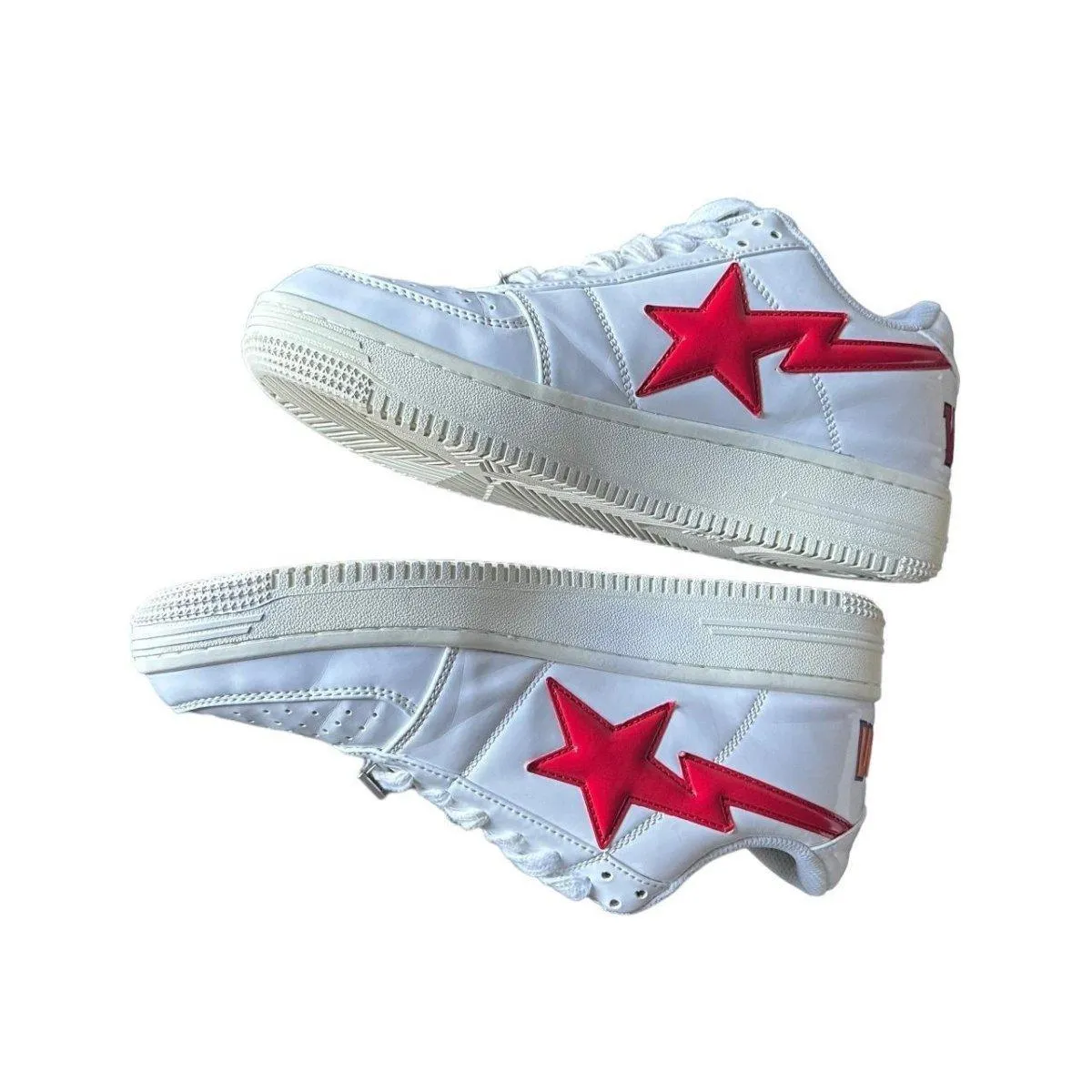 A Bathing Ape Bape SK8 Bapesta Low Red White