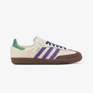 Adidas Originals | WMN'S SAMBA OG  { OFF WHITE/PURPLE/GREEN