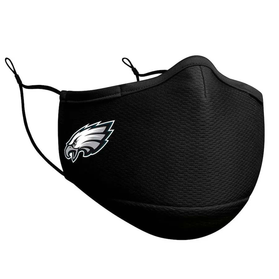 Adult Philadelphia Eagles NFL Football New Era Black On-Field Adjustable Face Covering