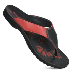 Aerosoft - Paradigm S6002 Trendy Thong Summer Comfy Floral Footbed Flip Flops For Women