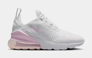 Air Max 270 Grade School Lifestyle Shoes (White/Anthracite/Hot Fuchsia)