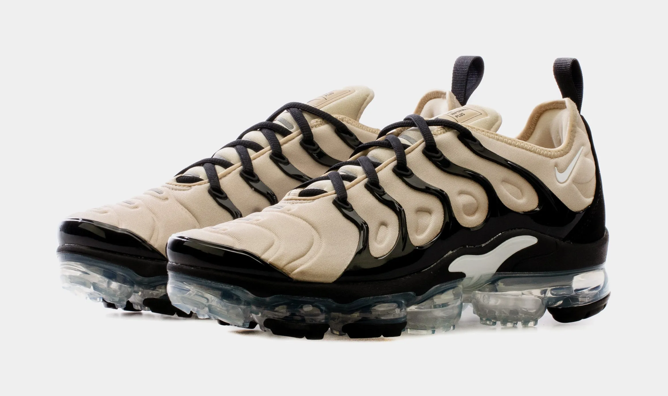 Air VaporMax Plus Beige Black Mens Running Shoes (Beige/Black)