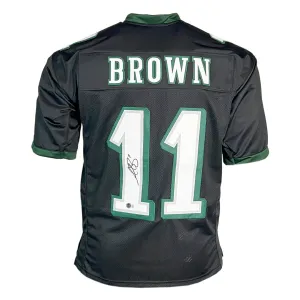 AJ Brown Signed Philadelphia Black Football Jersey (Beckett)