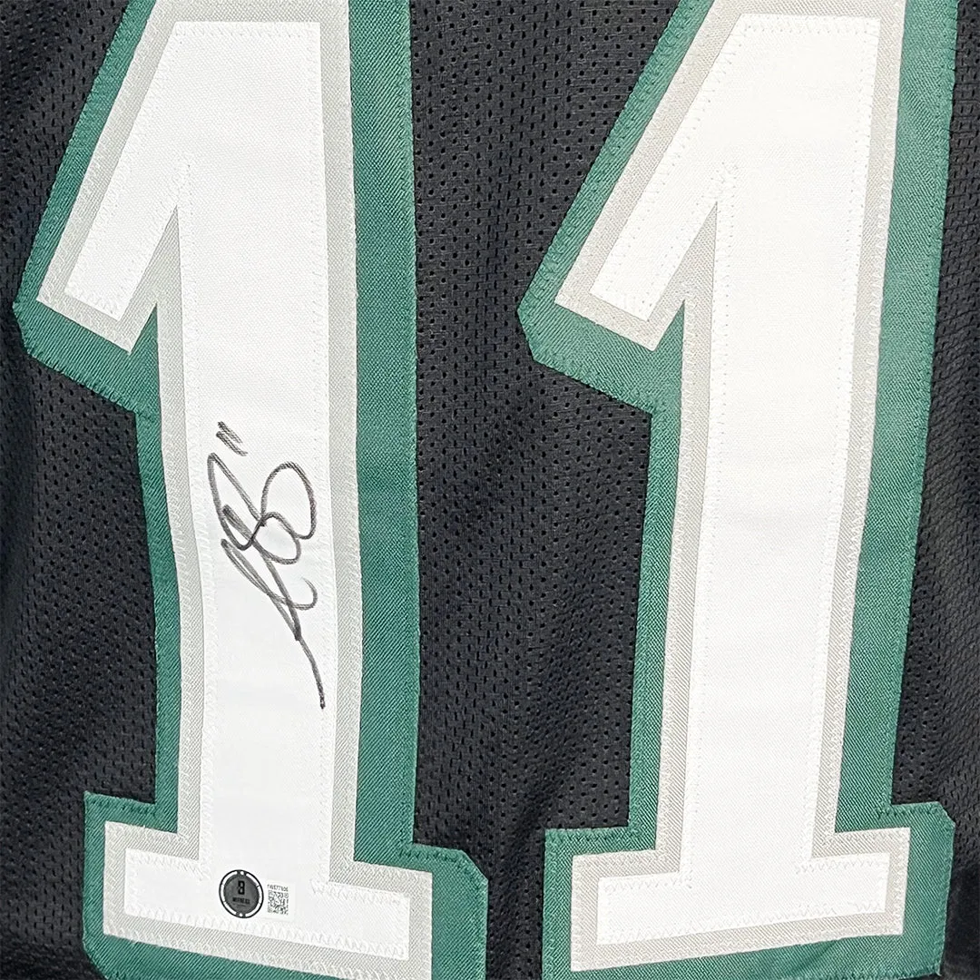 AJ Brown Signed Philadelphia Black Football Jersey (Beckett)