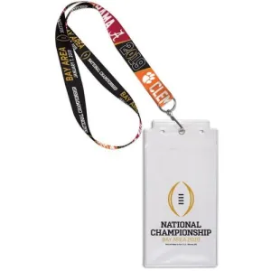 Alabama Clemson 2019 CFP National Championship Dueling Credential Holder Lanyard