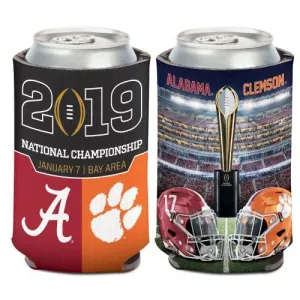 Alabama Clemson 2019 CFP National Championship Dueling Drink Can Cooler