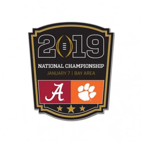 Alabama Clemson 2019 CFP National Championship Dueling Metal Lapel Pin