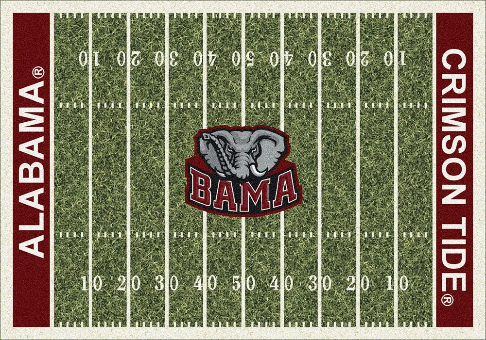 Alabama Crimson Tide Milliken Football Home Field Novelty Area Rug