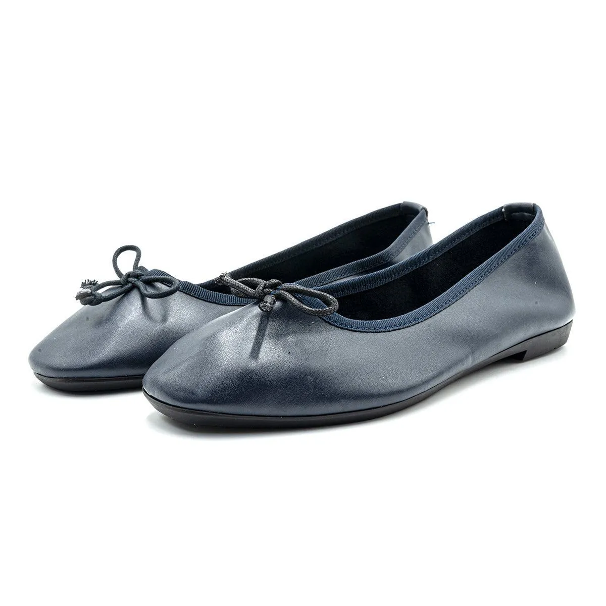 Alternative Casual Ballerinas Leather Blue Colour For Women