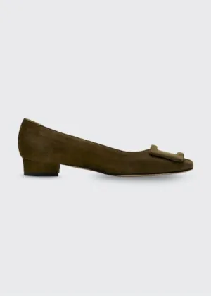 ANN MASHBURN Buckle Shoe - Military Suede