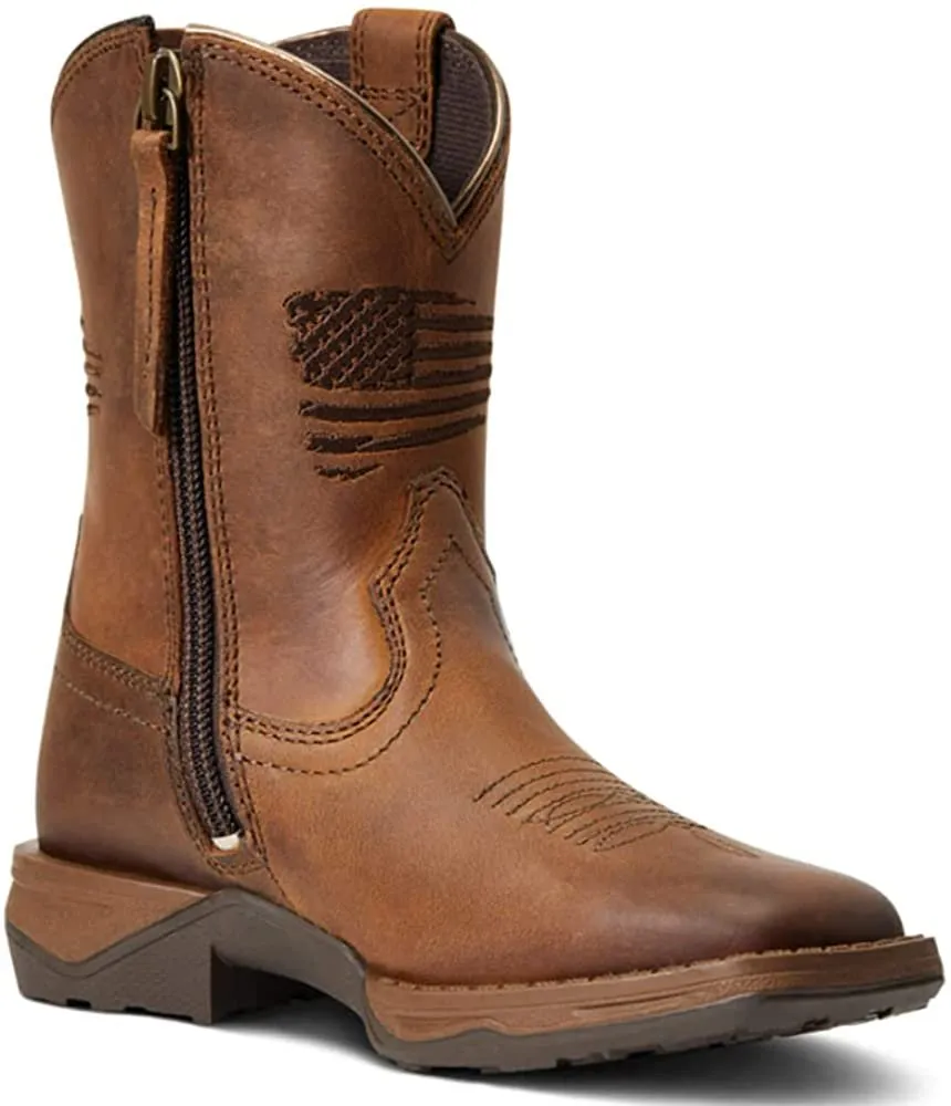 Ariat Youth Anthem Patriot Western Boot, Brown