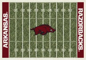 Arkansas Razorbacks Milliken Football Home Field Novelty Area Rug