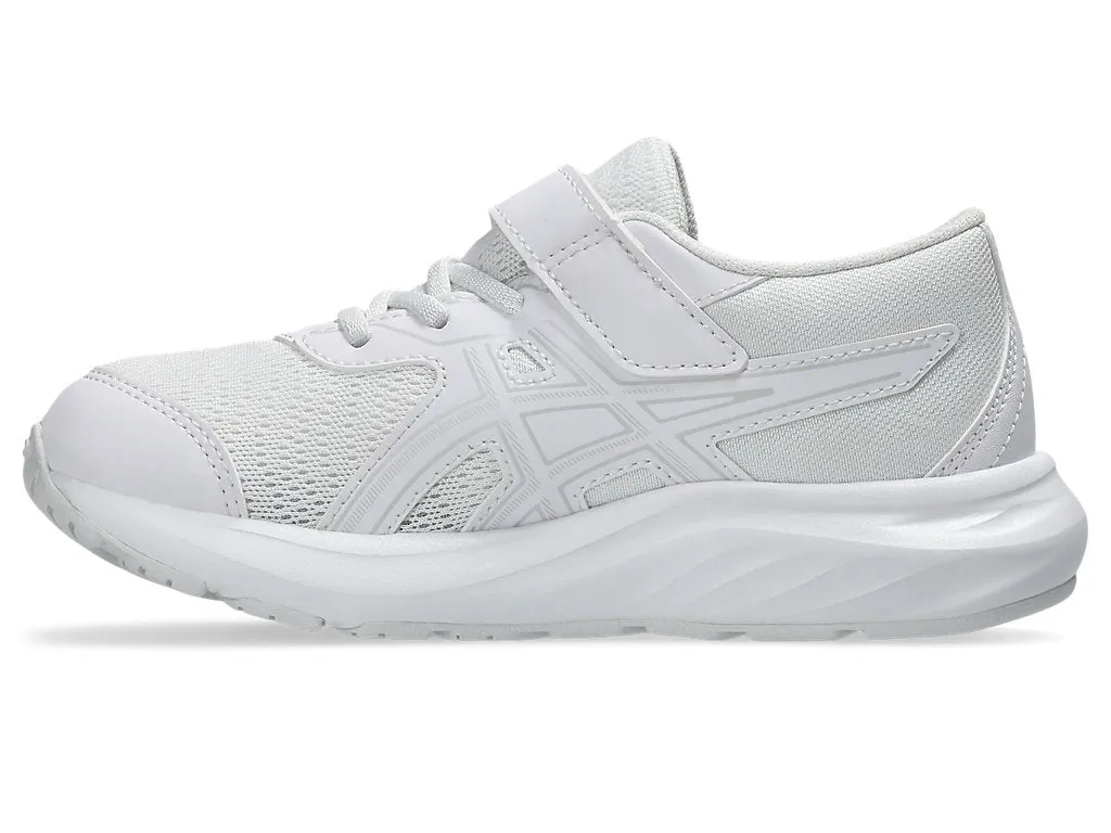 ASICS KID'S CONTEND 9 PS TRIPLE WHITE RUNNING SHOES