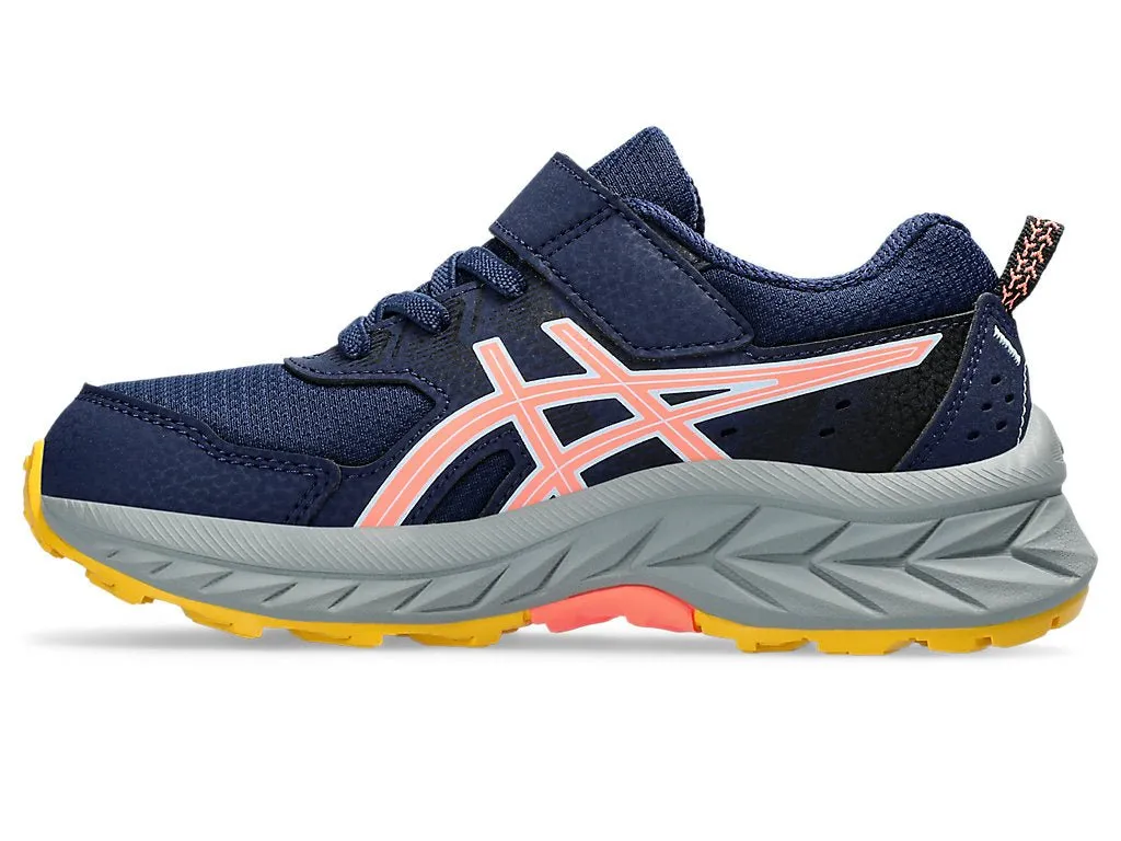 ASICS KIDS GEL VENTURE 9 BLUE/BLACK/CORAL RUNNING SHOES