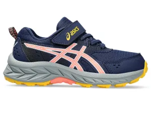 ASICS KIDS GEL VENTURE 9 BLUE/BLACK/CORAL RUNNING SHOES