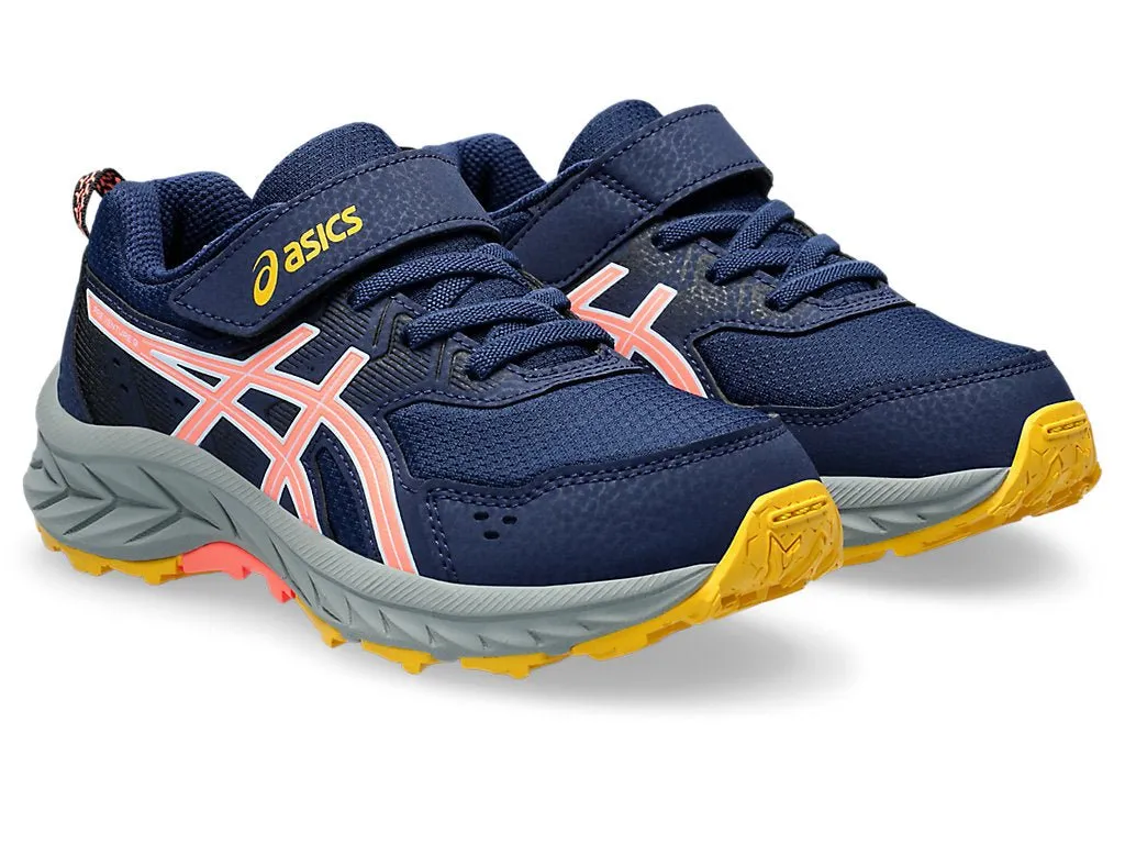 ASICS KIDS GEL VENTURE 9 BLUE/BLACK/CORAL RUNNING SHOES