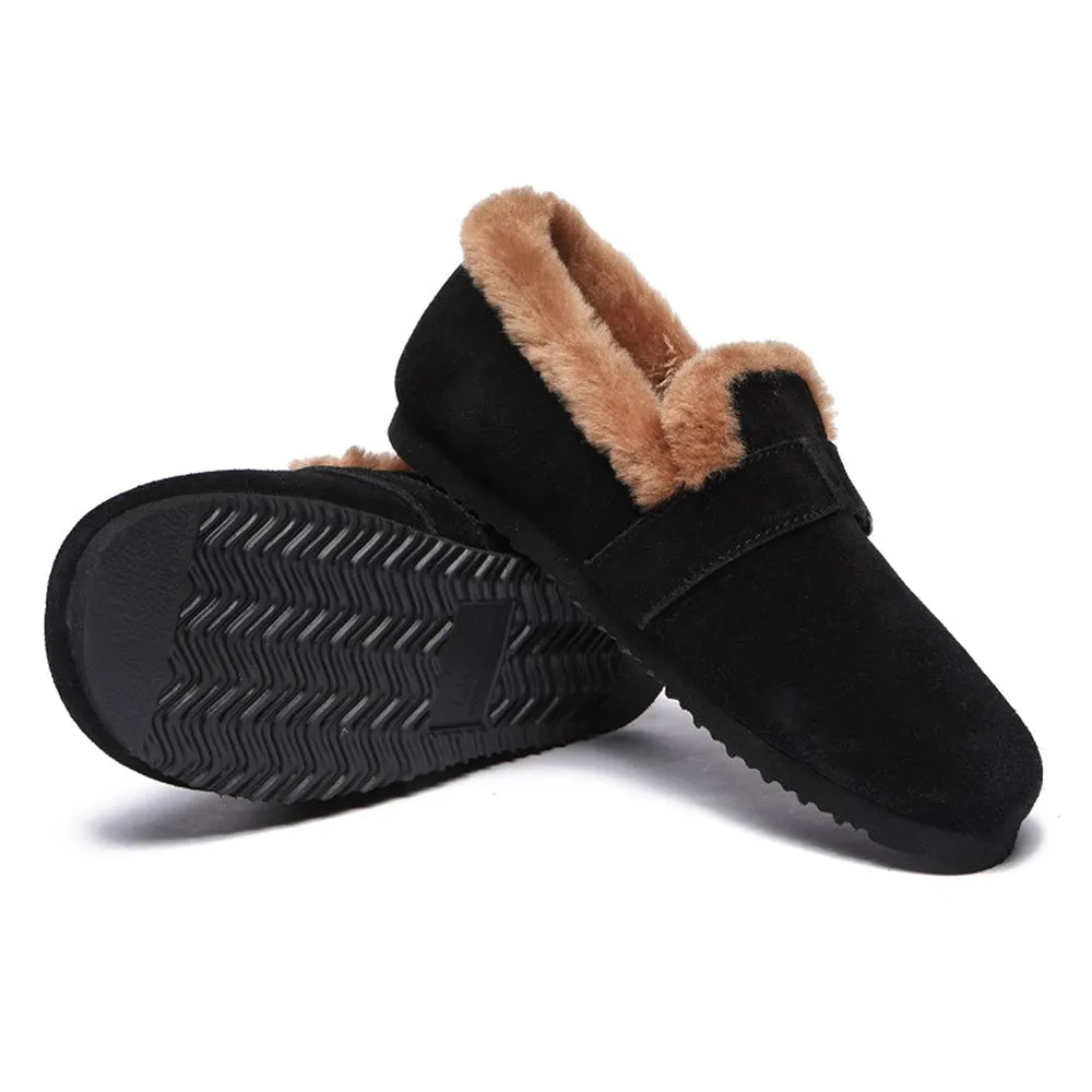 Australian Shepherd Shearling Lined Suede Loafer Mona #AS7017