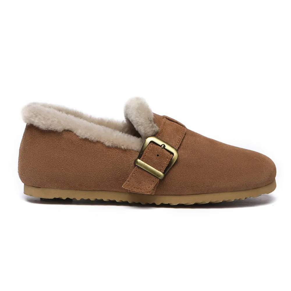 Australian Shepherd Shearling Lined Suede Loafer Mona #AS7017