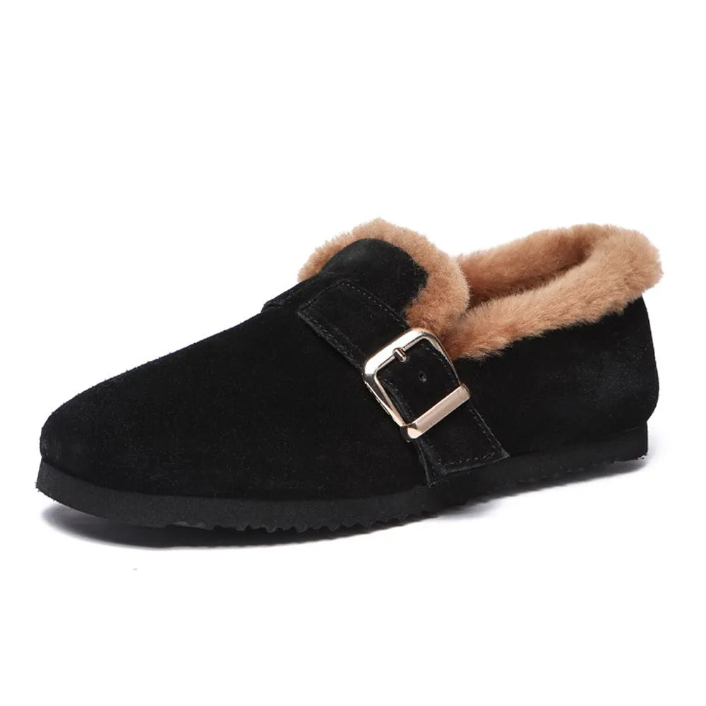 Australian Shepherd Shearling Lined Suede Loafer Mona #AS7017