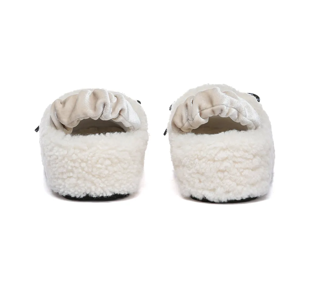 AUSTRALIAN SHEPHERD® UGG Slippers Women Curly Sheepskin Wool Slingback Barrett