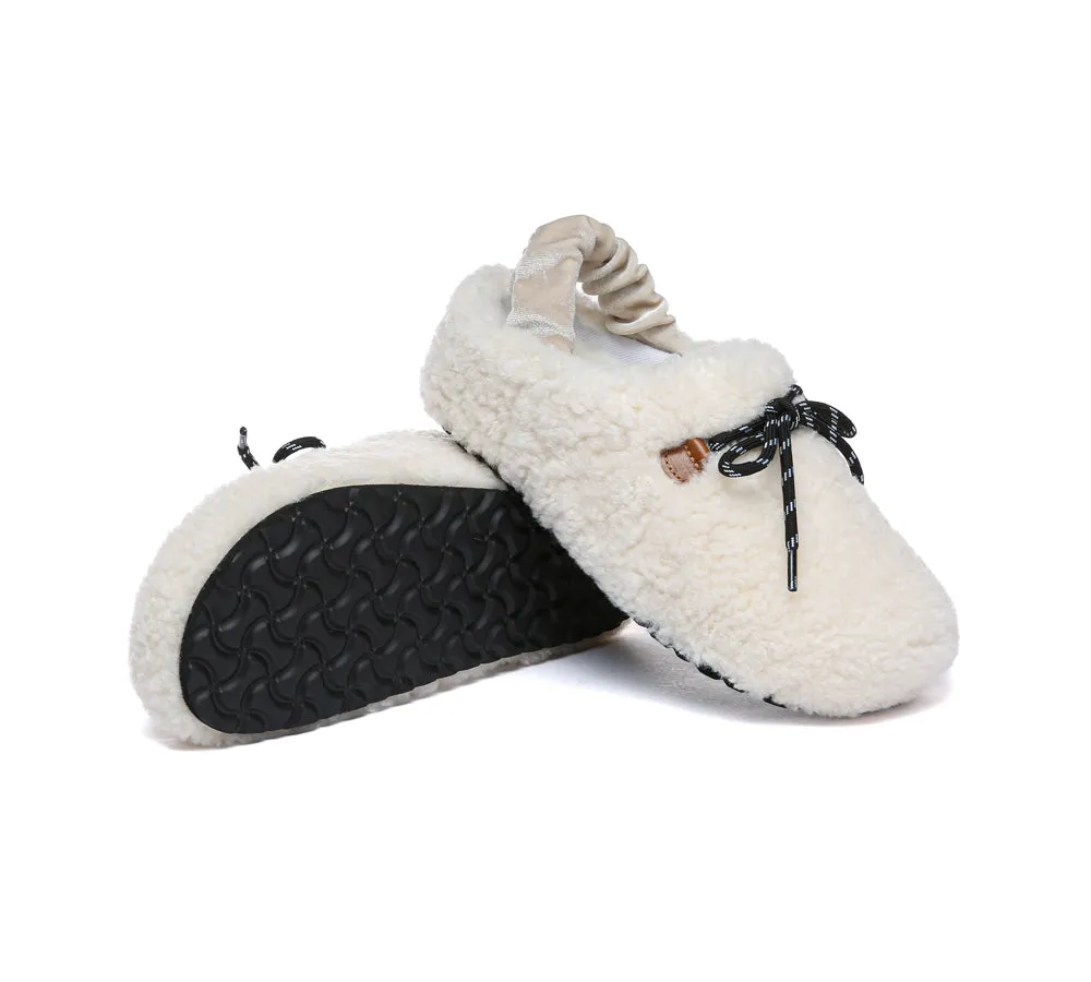 AUSTRALIAN SHEPHERD® UGG Slippers Women Curly Sheepskin Wool Slingback Barrett