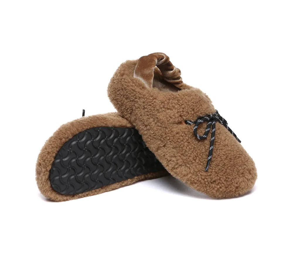 AUSTRALIAN SHEPHERD® UGG Slippers Women Curly Sheepskin Wool Slingback Barrett