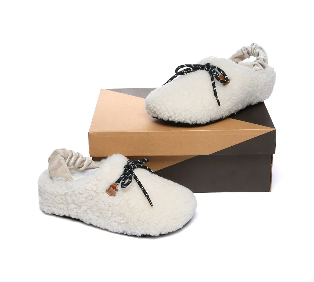 AUSTRALIAN SHEPHERD® UGG Slippers Women Curly Sheepskin Wool Slingback Barrett