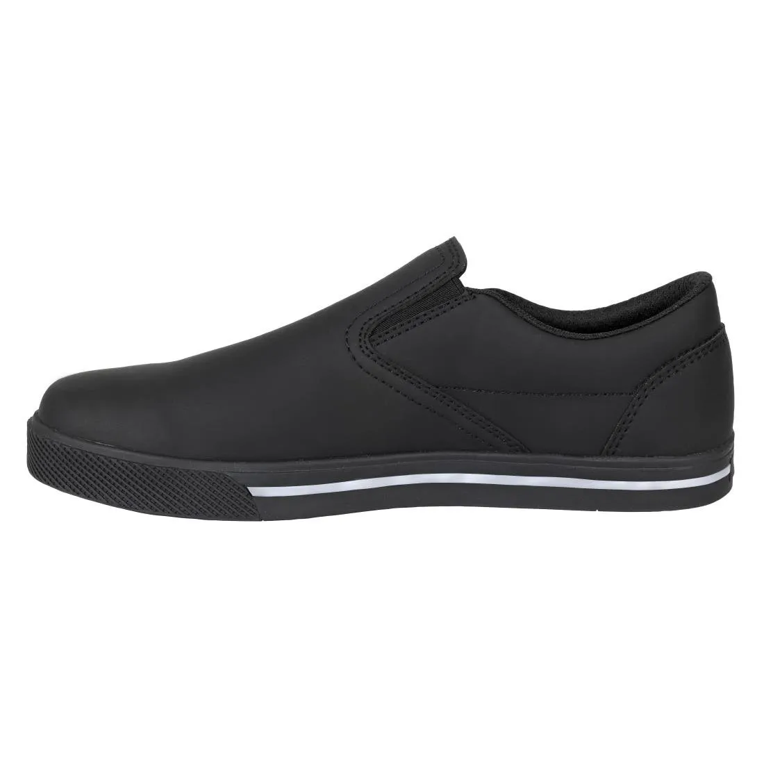 BA062-45 Slipbuster Recycled Microfibre Slip-on Shoe Matte Black 45