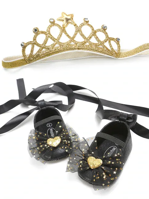 Baby Little Princess Crown Headband and Shoes Set