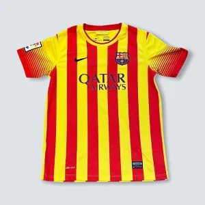 Barcelona away yellow red Football kit top (S)