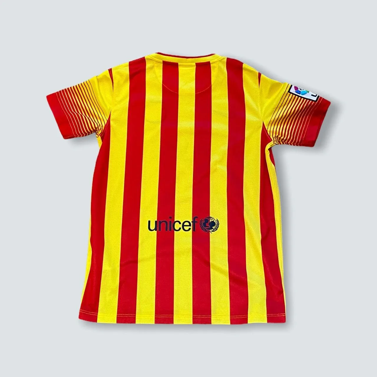 Barcelona away yellow red Football kit top (S)